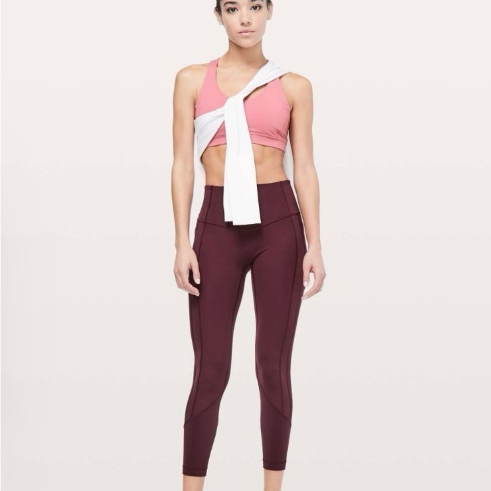Lululemon sz 8 All The Right Places Crop II 23" Dark Adobe great pre owned cond